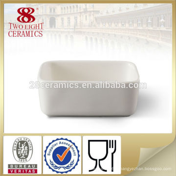 Bol carrée de sucre en céramique blanc personnalisé avec cuillère